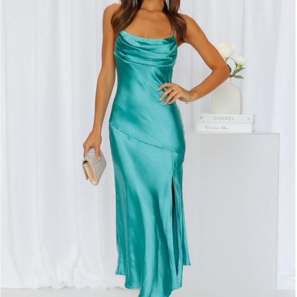 Hello Molly Dresses Hello Molly Lychee Martini Midi Dress Aqua